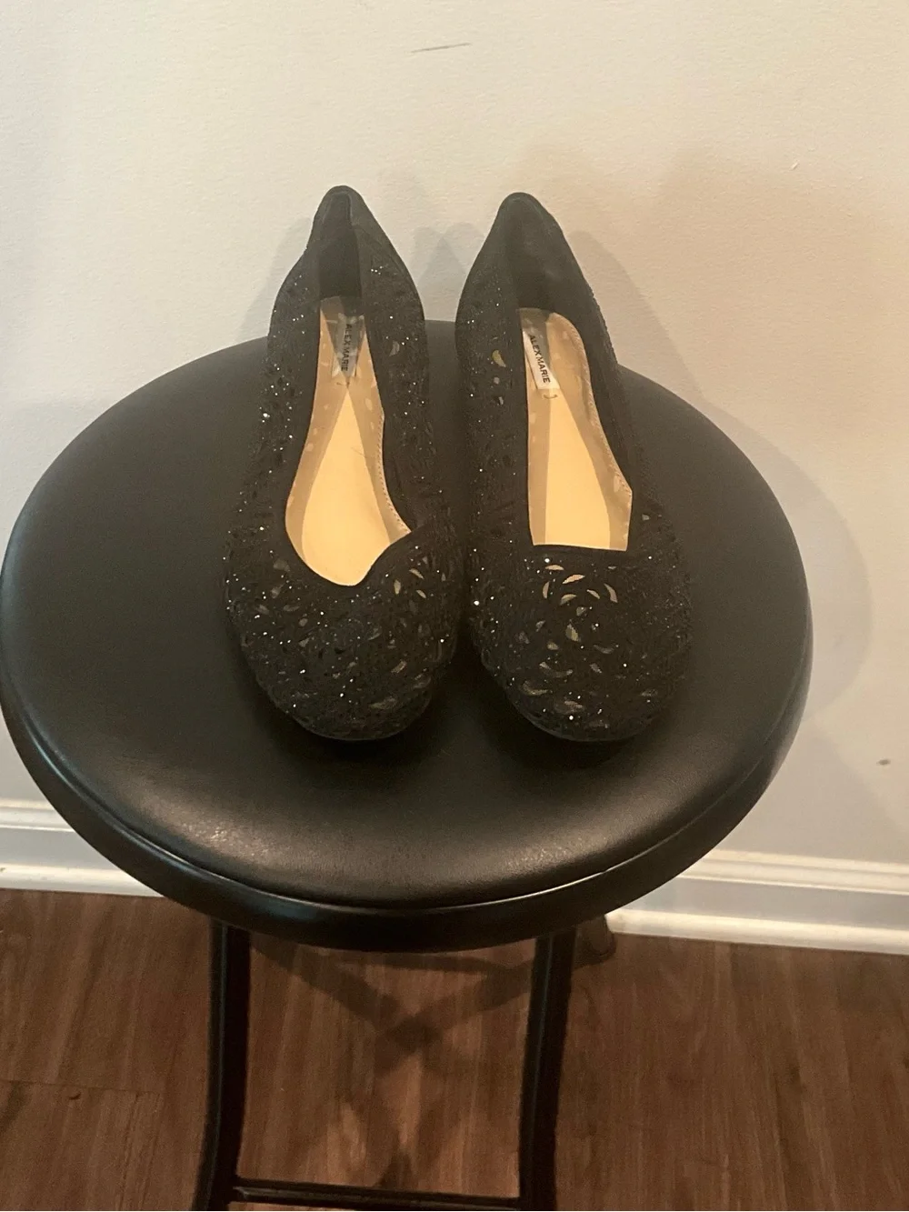 Alex Marie Black Laser-Cut Ballet Flats size 8.5